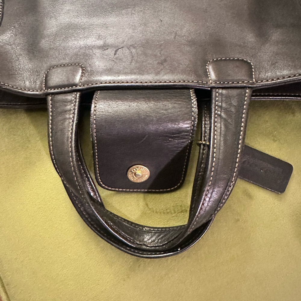 Coach Dark Leather Bag - Picture 7 of 9
